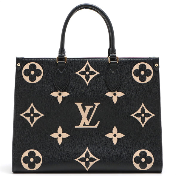Bicolour Monogram Empreinte Leather On The Go MM (Rented Out)