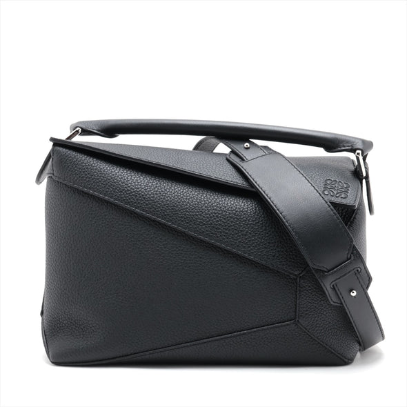 Black Classic Calfskin Leather Puzzle Bag - 3 (Rented Out)