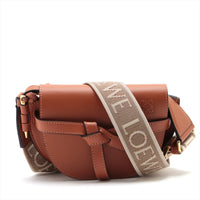 Brown Calfskin Leather Mini Gate Dual Bag - 2 (Rented Out)