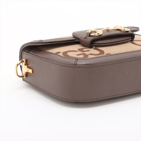 Brown GG Supreme Horsebit 1955 Mini Shoulder Bag