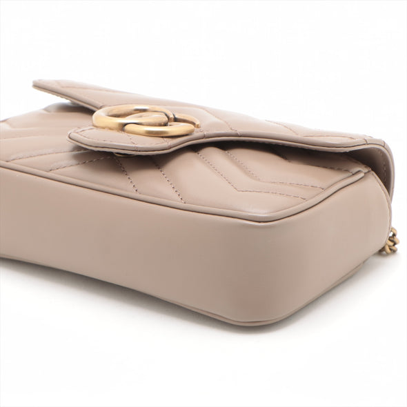 Gucci Pink Leather GG Marmont Mini Bag [Clearance Sale]