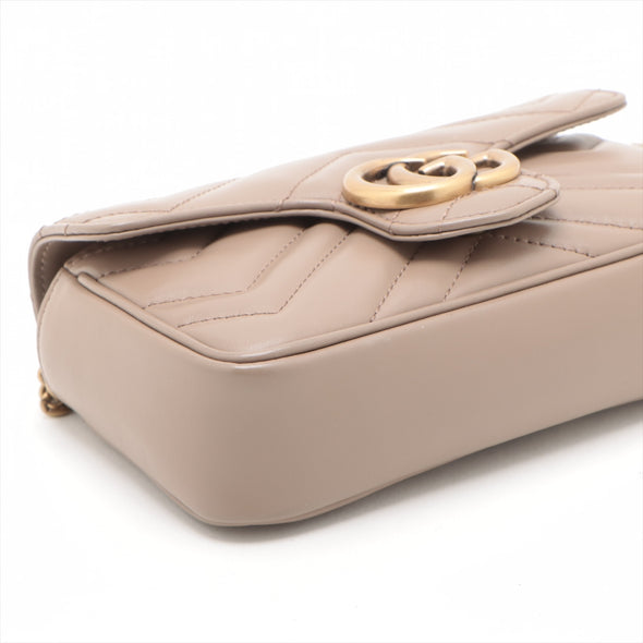 Gucci Pink Leather GG Marmont Mini Bag [Clearance Sale]