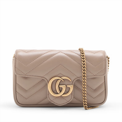 Gucci Pink Leather GG Marmont Mini Bag [Clearance Sale]