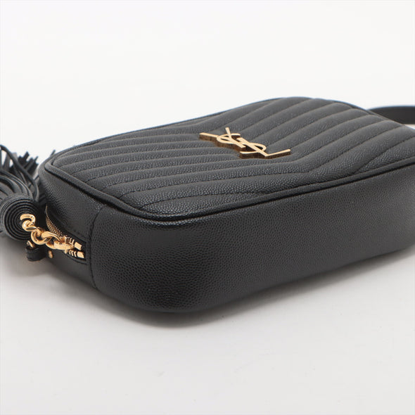 Saint Laurent Black Grained Leather Lou Camera Bag [Clearance Sale]