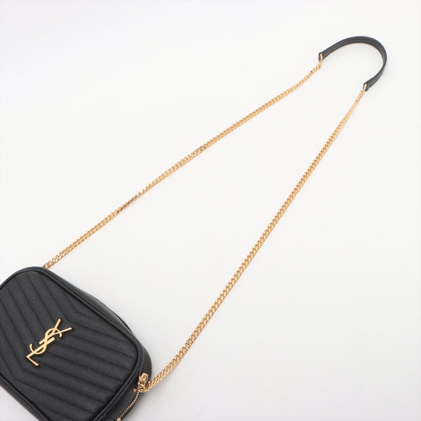 Saint Laurent Black Grained Leather Lou Camera Bag [Clearance Sale]