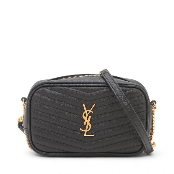 Saint Laurent Black Grained Leather Lou Camera Bag [Clearance Sale]