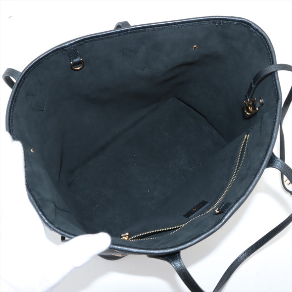 Louis Vuitton Black Beige Bicolor Monogram Empreinte Leather Neverfull MM [Clearance Sale]