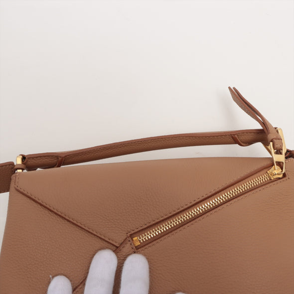 Loewe Brown Leather Small Puzzle Bag [Clearance Sale]