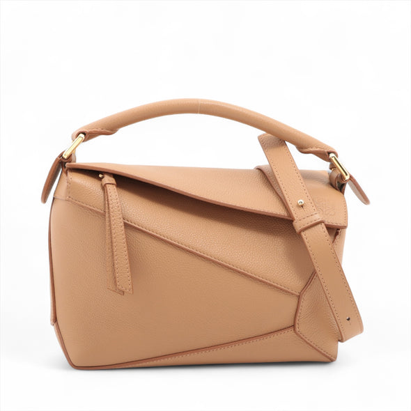 Loewe Brown Leather Small Puzzle Bag [Clearance Sale]