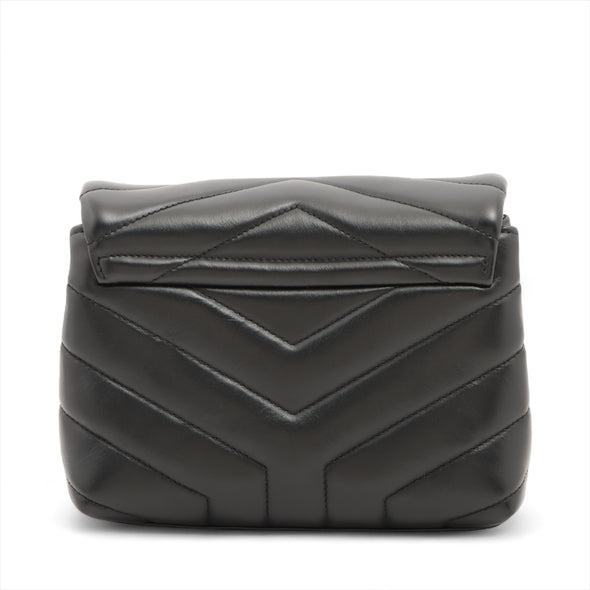 Saint Laurent Black Leather Mini Loulou Bag [Clearance Sale]