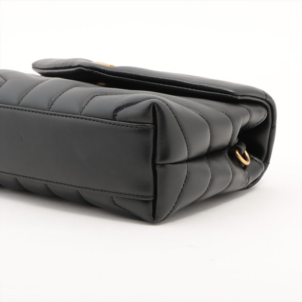 Saint Laurent Black Leather Mini Loulou Bag [Clearance Sale]