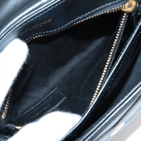 Saint Laurent Black Leather Mini Loulou Bag [Clearance Sale]