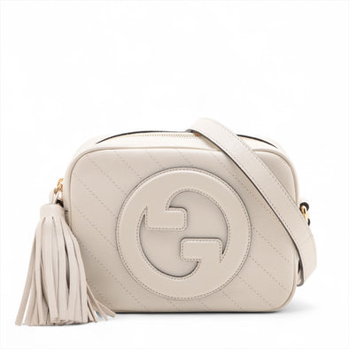 Gucci White Leather Blondie Small Shoulder Bag [Clearance Sale]