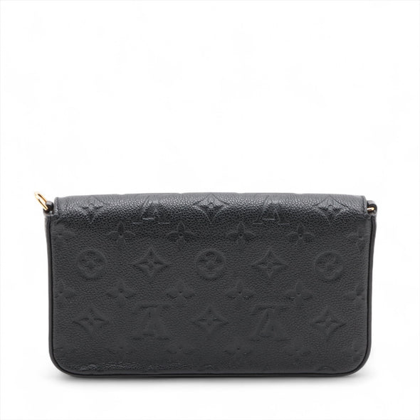 Louis Vuitton Noir Monogram Empreinte Leather Felicie Pochette [Clearance Sale]
