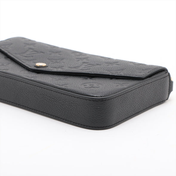 Louis Vuitton Noir Monogram Empreinte Leather Felicie Pochette [Clearance Sale]