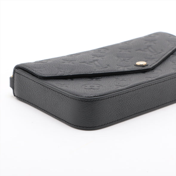 Louis Vuitton Noir Monogram Empreinte Leather Felicie Pochette [Clearance Sale]