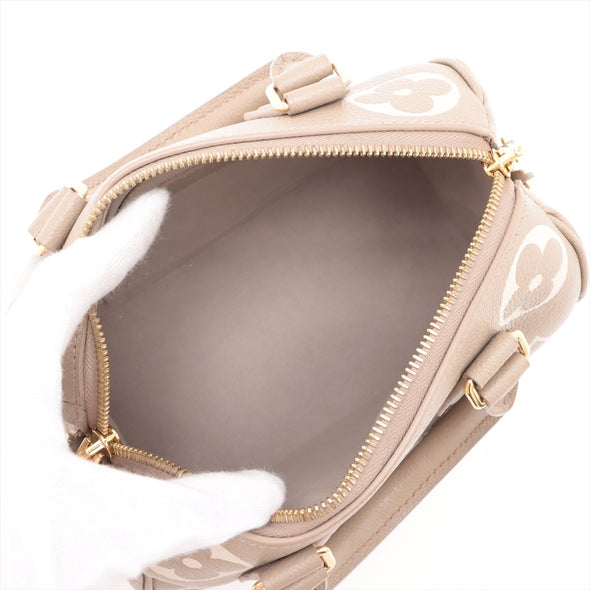 Louis Vuitton Tourterelle Bicolor Monogram Empreinte Leather Speedy Bandouliere 20 [Clearance Sale]
