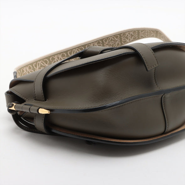 Loewe Khaki Leather Small Gate Dual Bag [Clearance Sale]