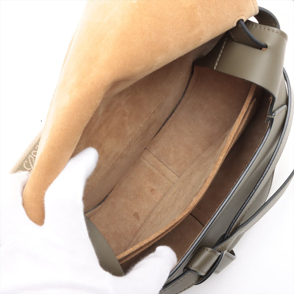 Loewe Khaki Leather Small Gate Dual Bag [Clearance Sale]