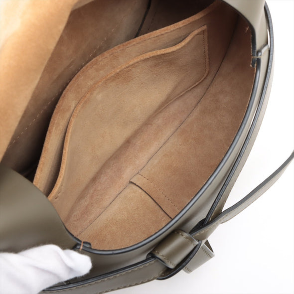 Loewe Khaki Leather Small Gate Dual Bag [Clearance Sale]
