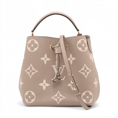 Louis Vuitton Tourterelle Bicolor Monogram Empreinte Leather NeoNoe MM [Clearance Sale]