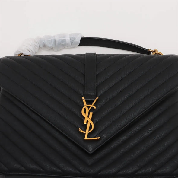 Saint Laurent Black Leather Large College Bag [Clearance Sale]