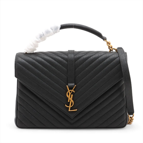 Saint Laurent Black Leather Large College Bag [Clearance Sale]