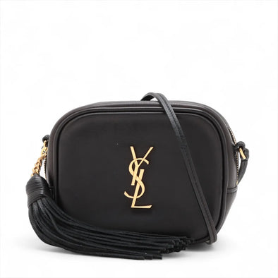 Black Leather Paris Blogger Bag