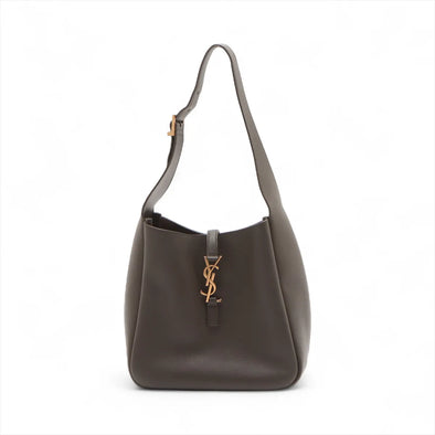 Saint Laurent Khaki Leather LE 5 A 7 Small Hobo Bag [Clearance Sale]