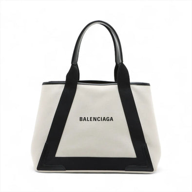 Balenciaga Beige Small Navy Cabas [Clearance Sale]
