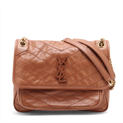 Saint Laurent Light Caramel Vintage Leather Niki Medium Shoulder Bag [Clearance Sale]