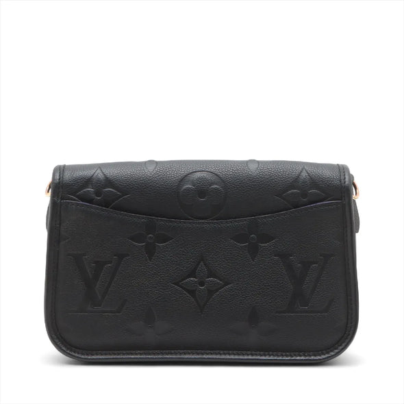 Black Monogram Empreinte Leather Diane Shoulder Bag