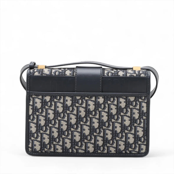 Christian Dior Navy Blue Dior Embroidery Montaigne 30 Shoulder Bag [Clearance Sale]