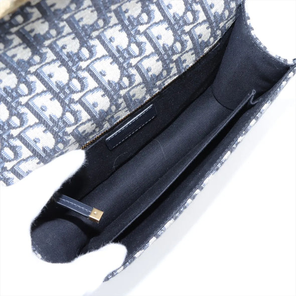Christian Dior Navy Blue Dior Embroidery Montaigne 30 Shoulder Bag [Clearance Sale]