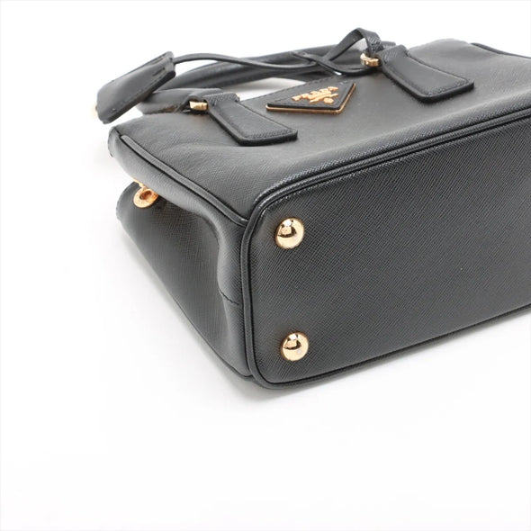 Prada Black Saffiano Leather Galleria Mini Bag [Clearance Sale]