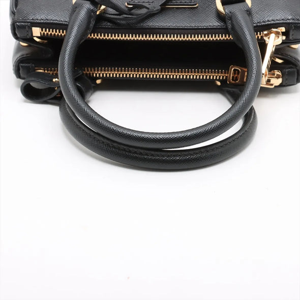 Prada Black Saffiano Leather Galleria Mini Bag [Clearance Sale]