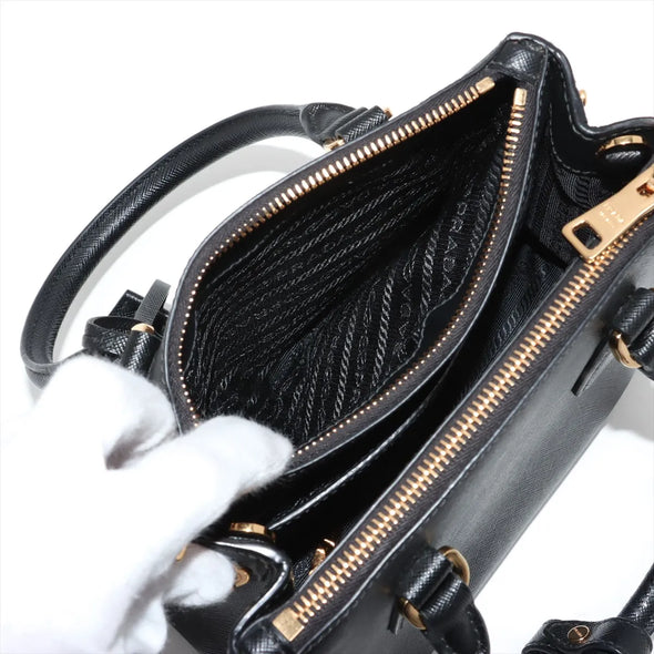 Prada Black Saffiano Leather Galleria Mini Bag [Clearance Sale]