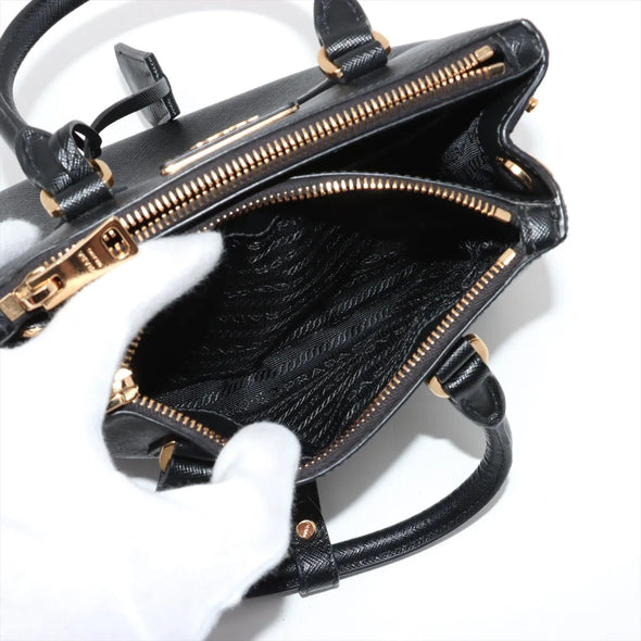 Prada Black Saffiano Leather Galleria Mini Bag [Clearance Sale]