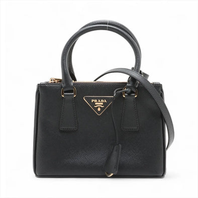 Prada Black Saffiano Leather Galleria Mini Bag [Clearance Sale]