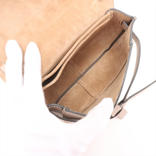 Loewe Beige Calfskin Leather Mini Gate Bag [Clearance Sale]