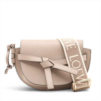 Loewe Beige Calfskin Leather Mini Gate Bag [Clearance Sale]