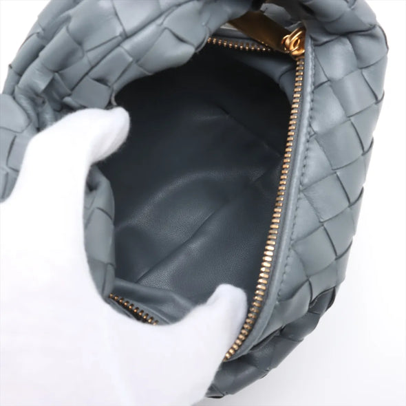 Bottega Veneta Grey Intrecciato Leather Mini Jodie [Clearance Sale]