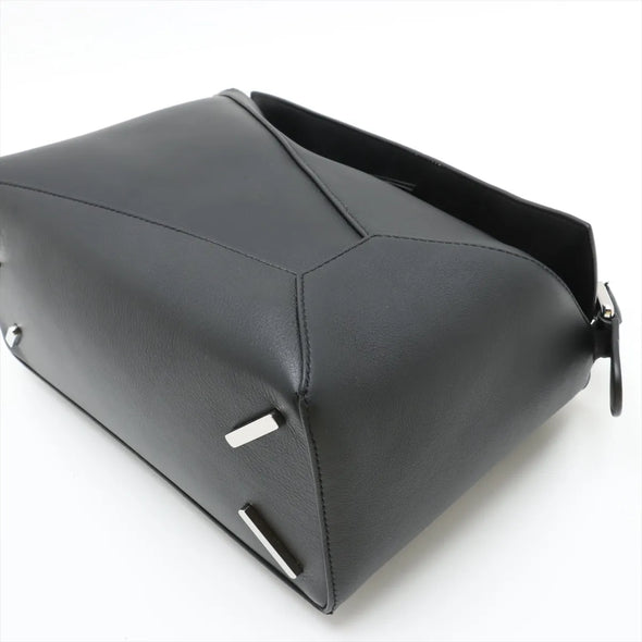 Loewe Black Leather Medium Puzzle Bag [Clearance Sale]