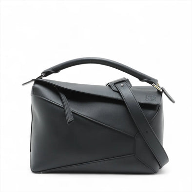 Loewe Black Leather Medium Puzzle Bag [Clearance Sale]