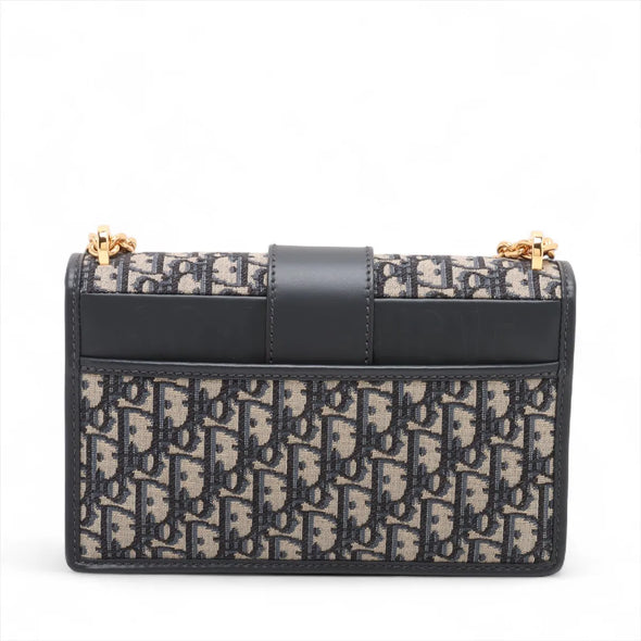 Christian Dior Blue Dioe Oblique Jacquard 30 Montaigne Chain Bag  [Clearance Sale]