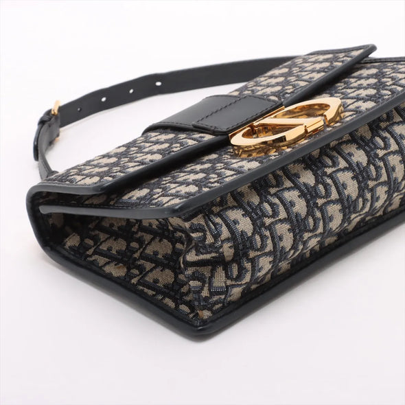 Christian Dior Blue Dioe Oblique Jacquard 30 Montaigne Chain Bag  [Clearance Sale]