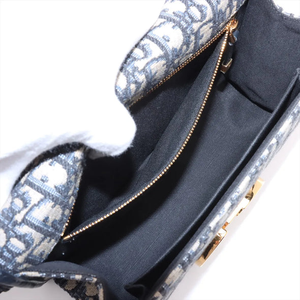Christian Dior Blue Dioe Oblique Jacquard 30 Montaigne Chain Bag  [Clearance Sale]