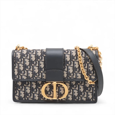 Christian Dior Blue Dioe Oblique Jacquard 30 Montaigne Chain Bag  [Clearance Sale]