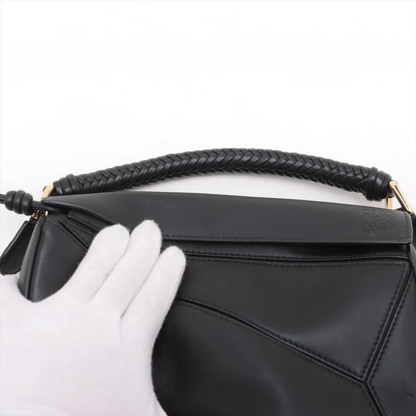 Loewe Black Leather Small Puzzle Bag  [Clearance Sale]