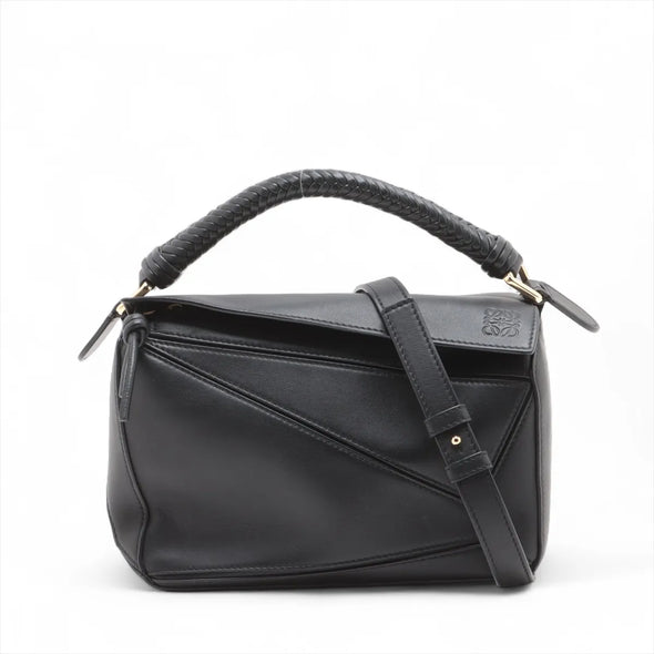 Loewe Black Leather Small Puzzle Bag  [Clearance Sale]